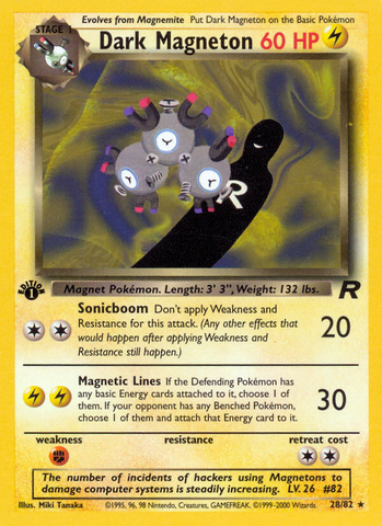 Dark Magneton (28/82) [Team Rocket 1st Edition] - The Mythic Store | 24h Order Processing