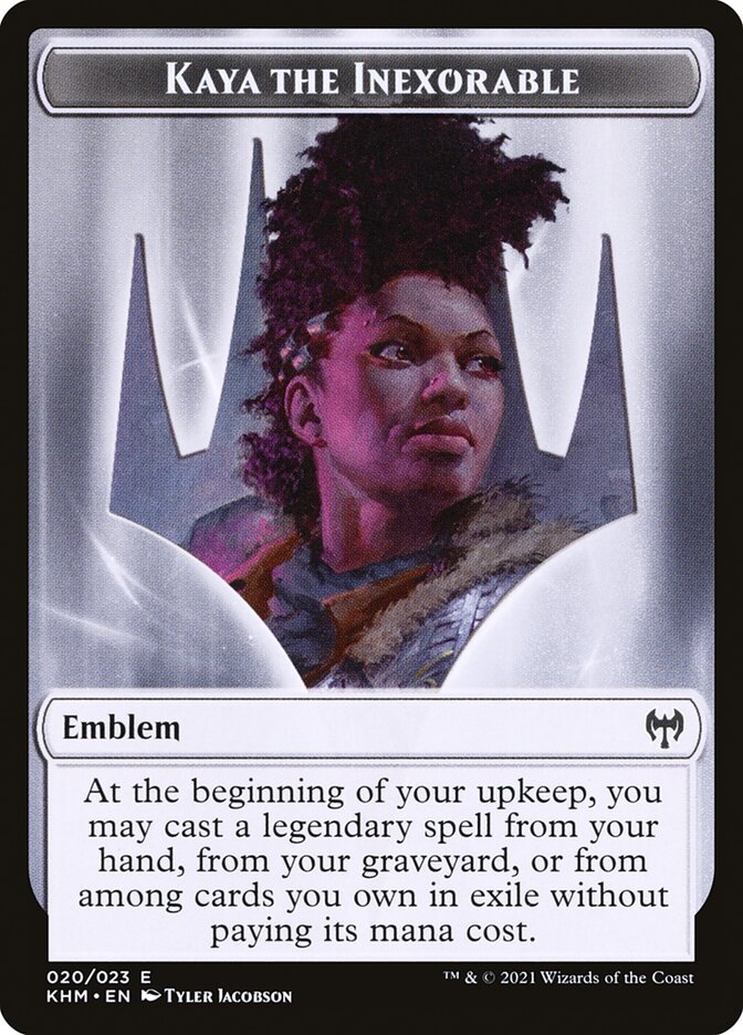 Treasure // Kaya, the Inexorable Emblem Double-Sided Token [Kaldheim Tokens] - The Mythic Store | 24h Order Processing