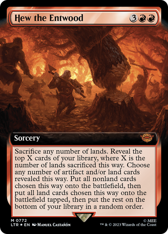 Hew the Entwood (Extended Art) (Surge Foil) [The Lord of the Rings: Tales of Middle-Earth] - The Mythic Store | 24h Order Processing