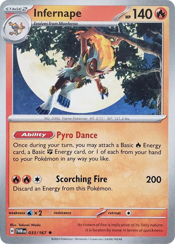 Infernape (033/167) (Theme Deck Exclusive) [Scarlet & Violet: Twilight Masquerade] - The Mythic Store | 24h Order Processing