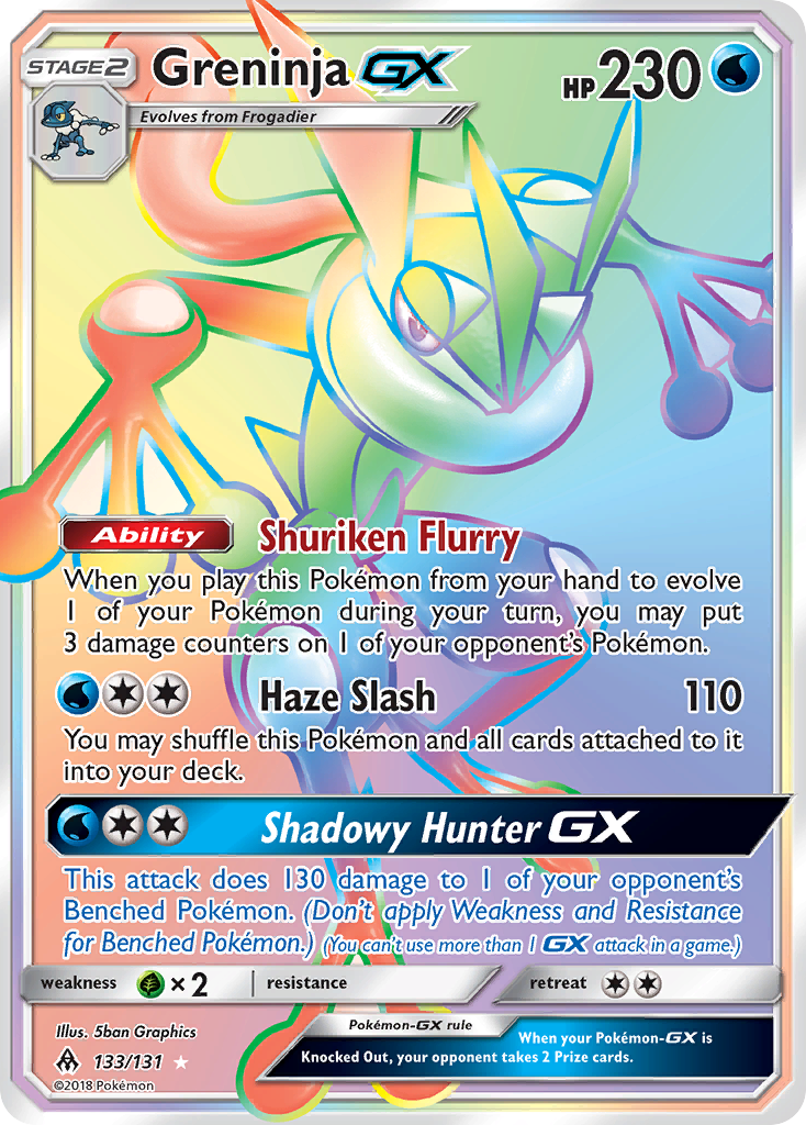 Greninja GX (133/131) [Sun & Moon: Forbidden Light] - The Mythic Store | 24h Order Processing