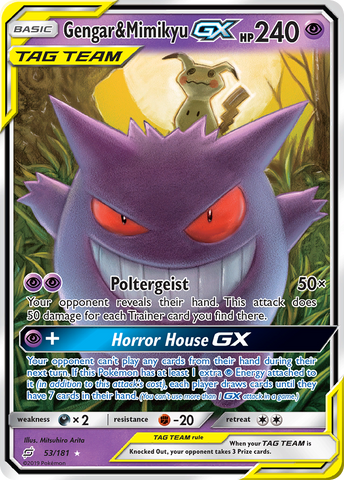 Gengar & Mimikyu GX (53/181) [Sun & Moon: Team Up] - The Mythic Store | 24h Order Processing