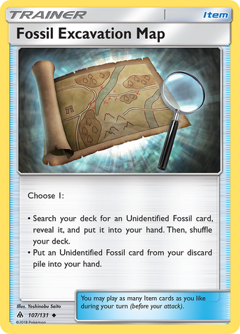 Fossil Excavation Map (107/131) [Sun & Moon: Forbidden Light] - The Mythic Store | 24h Order Processing