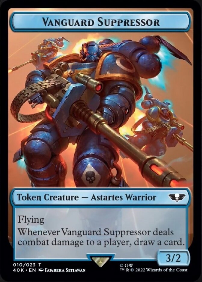 Soldier (004) // Vanguard Suppressor Double-Sided Token (Surge Foil) [Warhammer 40,000 Tokens] - The Mythic Store | 24h Order Processing