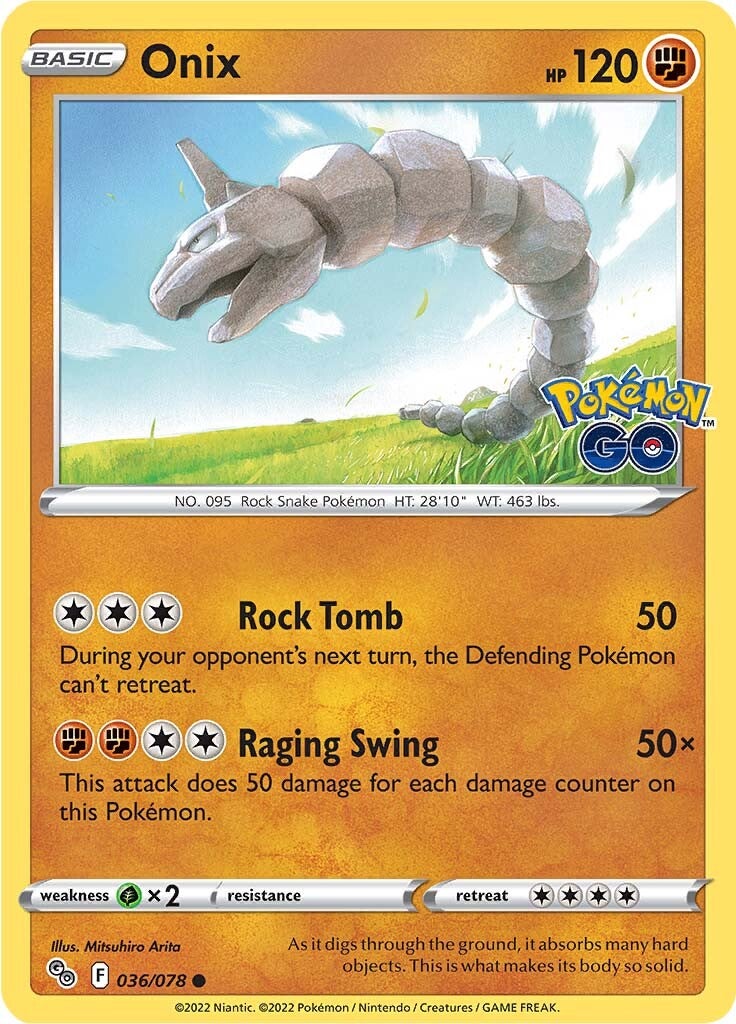 Onix (036/078) [Pokémon GO] - The Mythic Store | 24h Order Processing