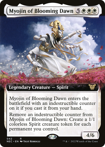 Myojin of Blooming Dawn (Extended Art) [Kamigawa: Neon Dynasty Commander] - The Mythic Store | 24h Order Processing