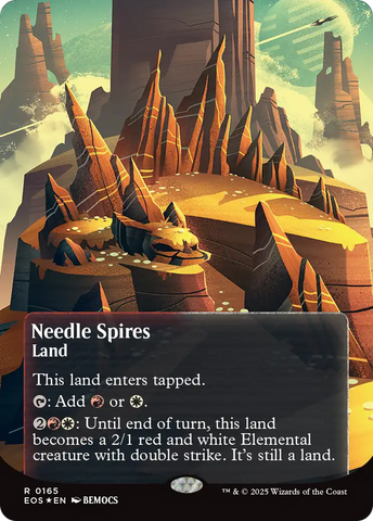 Needle Spires (0165) (Borderless) (Galaxy Foil) [Edge of Eternities: Stellar Sights] - The Mythic Store | 24h Order Processing