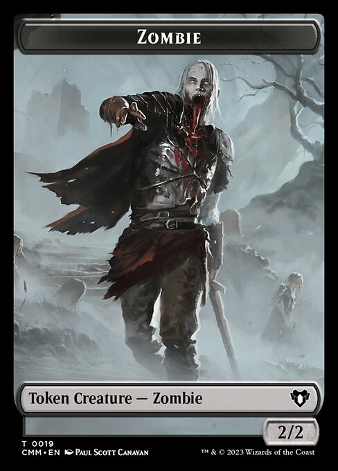 Clue // Zombie (0019) Double-Sided Token [Commander Masters Tokens] - The Mythic Store | 24h Order Processing