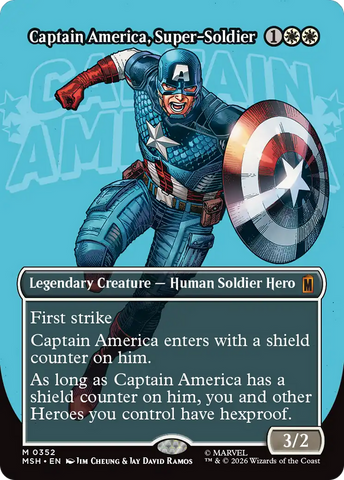 Captain America, Super-Soldier (Borderless) (0352) [Marvel Super Heroes] - The Mythic Store | 24h Order Processing