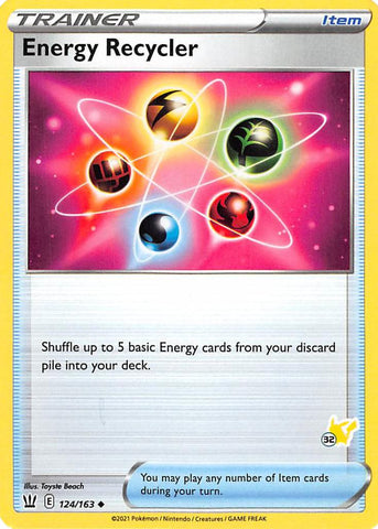 Energy Recycler (124/163) (Pikachu Stamp #32) [Battle Academy 2022] - The Mythic Store | 24h Order Processing