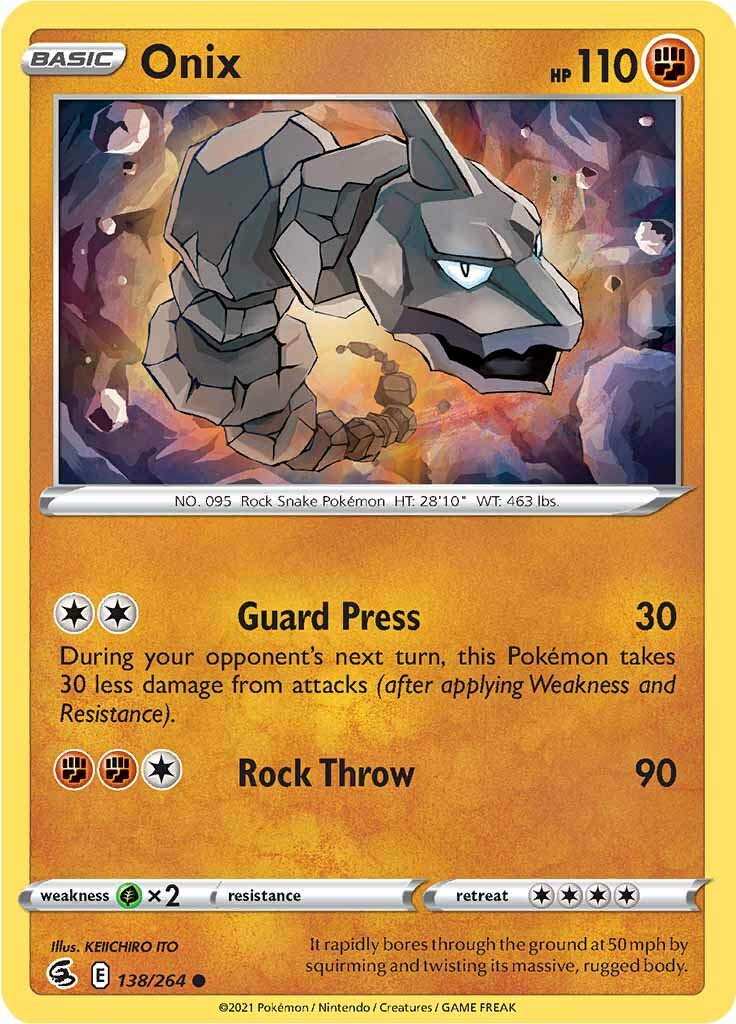 Onix (138/264) [Sword & Shield: Fusion Strike] - The Mythic Store | 24h Order Processing