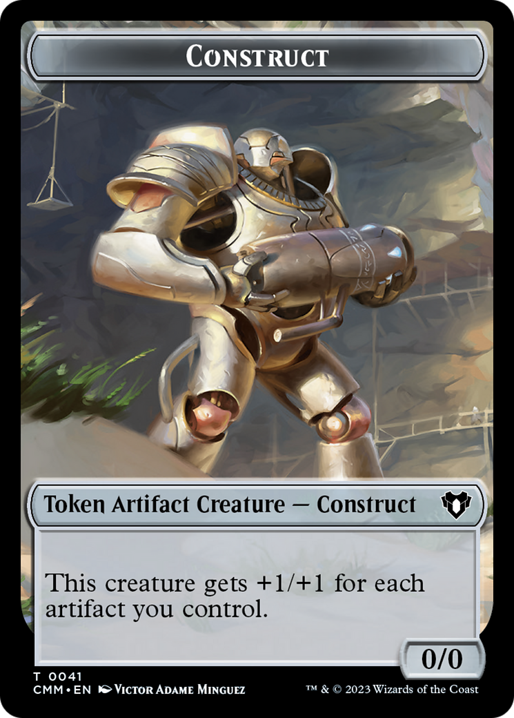 Spirit (0010) // Construct (0041) Double-Sided Token [Commander Masters Tokens] - The Mythic Store | 24h Order Processing