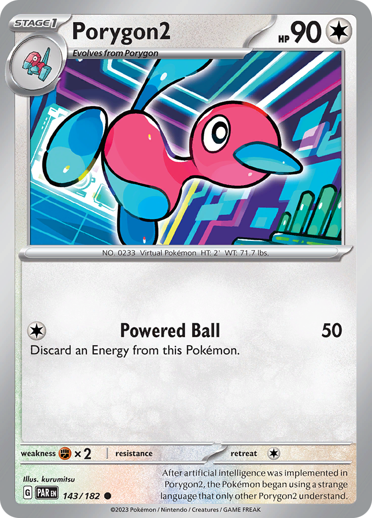 Porygon2 (143/182) [Scarlet & Violet: Paradox Rift] - The Mythic Store | 24h Order Processing