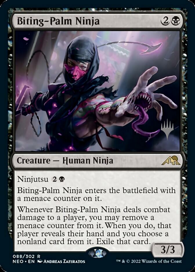 Biting-Palm Ninja (Promo Pack) [Kamigawa: Neon Dynasty Promos] - The Mythic Store | 24h Order Processing
