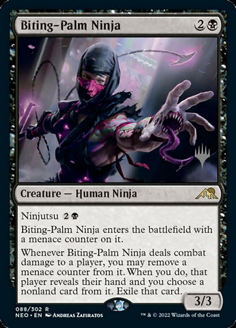 Biting-Palm Ninja (Promo Pack) [Kamigawa: Neon Dynasty Promos] - The Mythic Store | 24h Order Processing