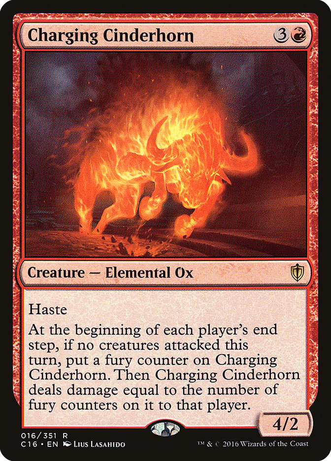 Charging Cinderhorn [Commander 2016] - The Mythic Store | 24h Order Processing