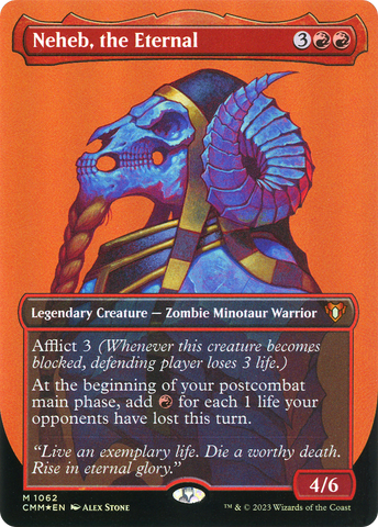 Neheb, the Eternal (Borderless Textured Foil Frame Break) [Commander Masters] - The Mythic Store | 24h Order Processing