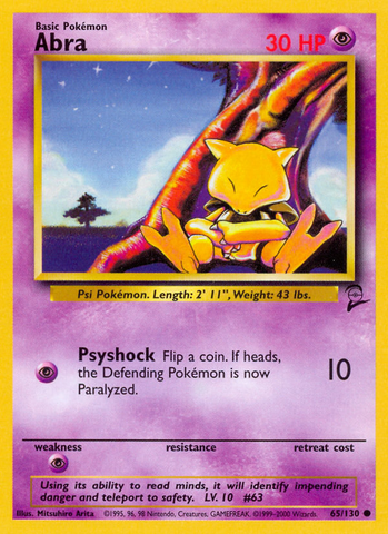 Abra (65/130) [Base Set 2] - The Mythic Store | 24h Order Processing