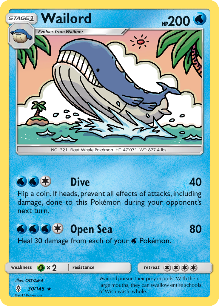 Wailord (30/145) [Sun & Moon: Guardians Rising] - The Mythic Store | 24h Order Processing