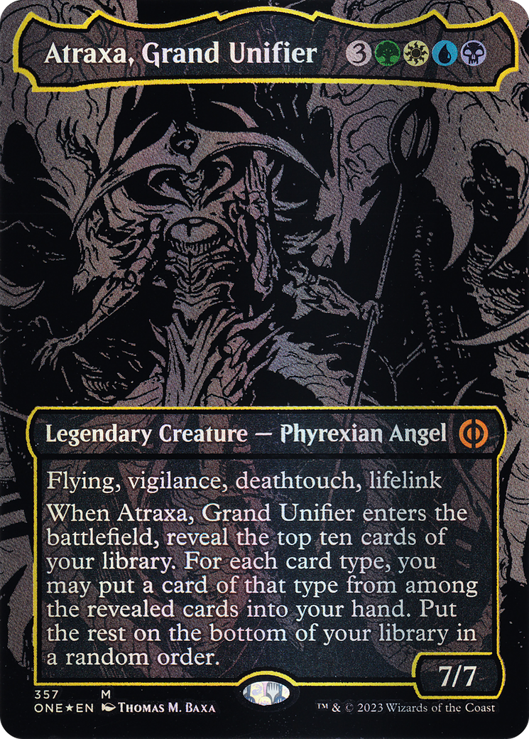Atraxa, Grand Unifier (Oil Slick Raised Foil) [Phyrexia: All Will Be One] - The Mythic Store | 24h Order Processing