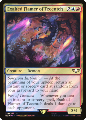 Exalted Flamer of Tzeentch (Surge Foil) [Warhammer 40,000] - The Mythic Store | 24h Order Processing