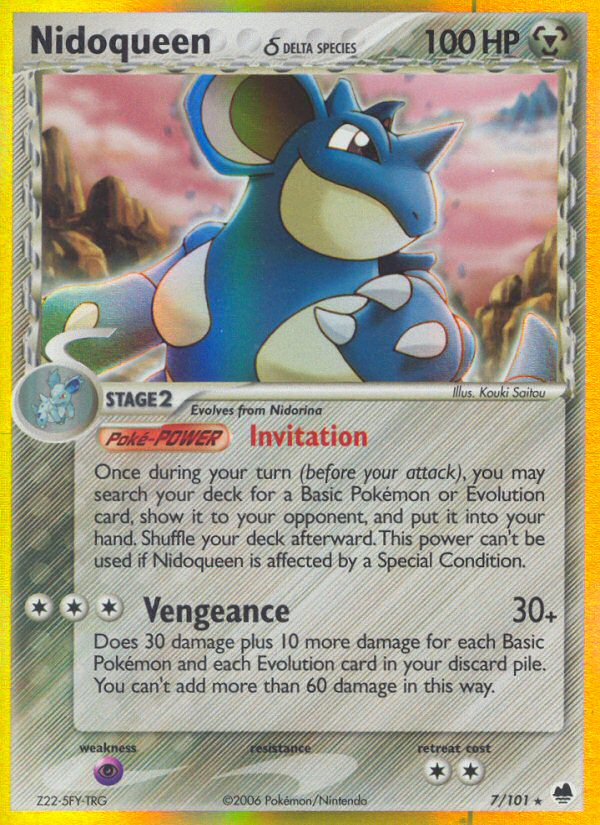 Nidoqueen (7/101) (Delta Species) [EX: Dragon Frontiers] - The Mythic Store | 24h Order Processing
