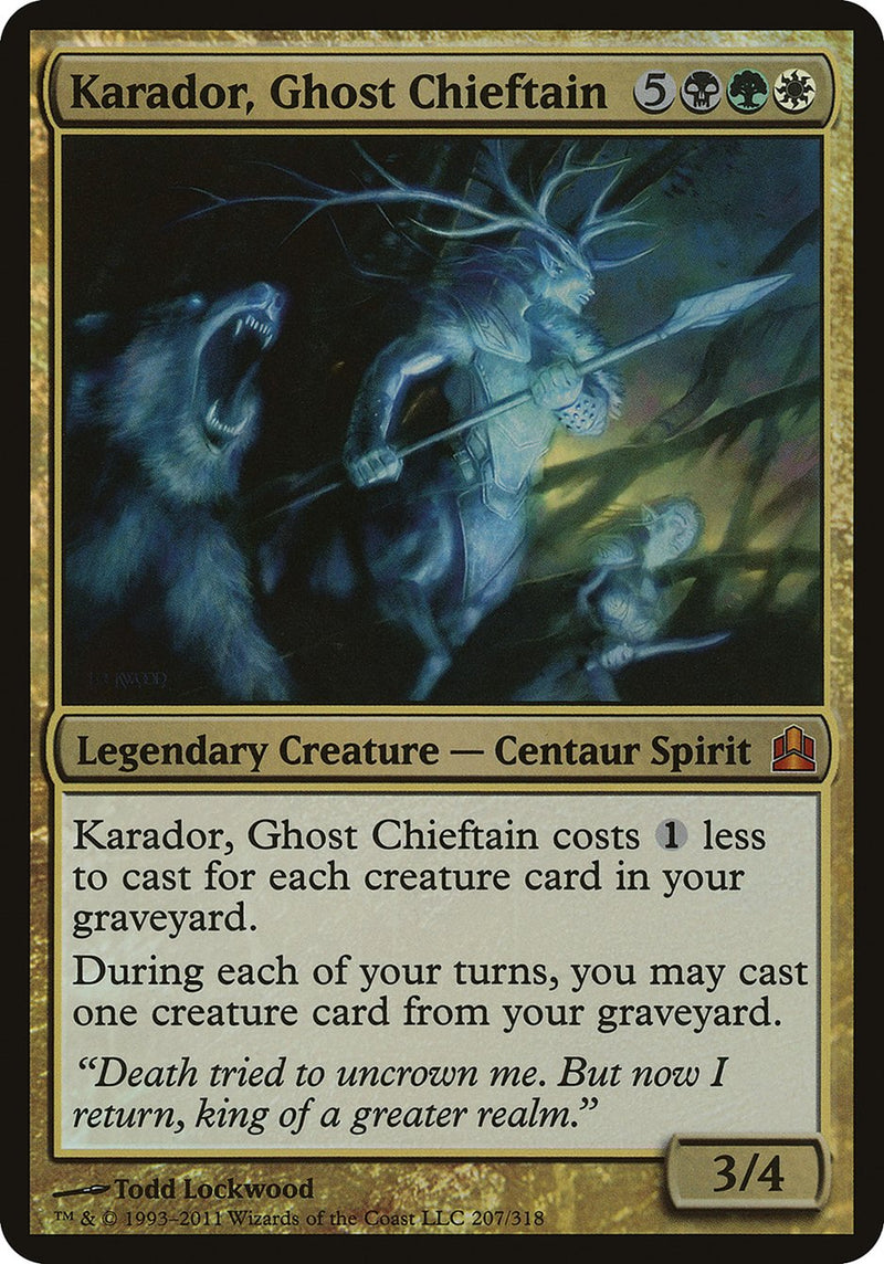 Karador, Ghost Chieftain (Oversized) [Commander 2011 Oversized] - The Mythic Store | 24h Order Processing
