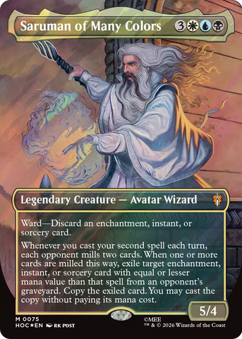 Saruman of Many Colors (Borderless) (Surge Foil) [The Hobbit: Eternal-Legal] - The Mythic Store | 24h Order Processing