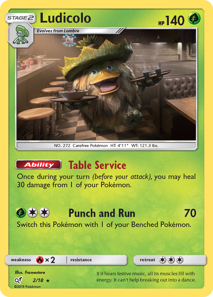 Ludicolo (2/18) [Sun & Moon: Detective Pikachu] - The Mythic Store | 24h Order Processing