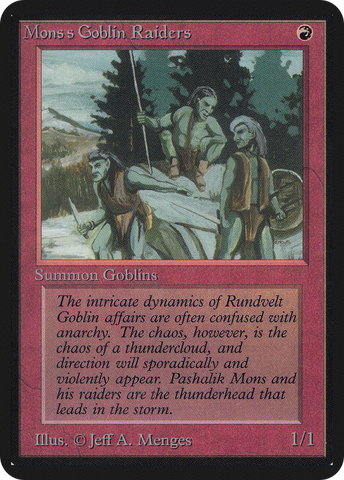 Mons's Goblin Raiders [Alpha Edition] - The Mythic Store | 24h Order Processing