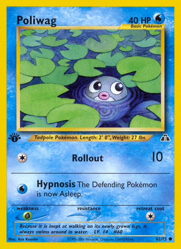 Poliwag (62/75) [Neo Discovery 1st Edition] - The Mythic Store | 24h Order Processing