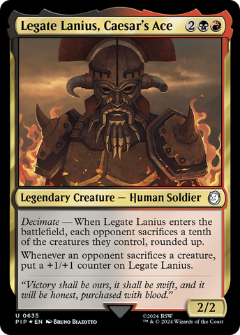 Legate Lanius, Caesar's Ace (Surge Foil) [Fallout] - The Mythic Store | 24h Order Processing