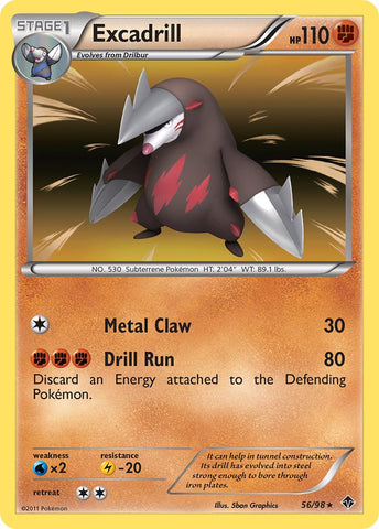 Excadrill (56/98) (Cosmos Holo) (Blister Exclusive) [Black & White: Emerging Powers] - The Mythic Store | 24h Order Processing