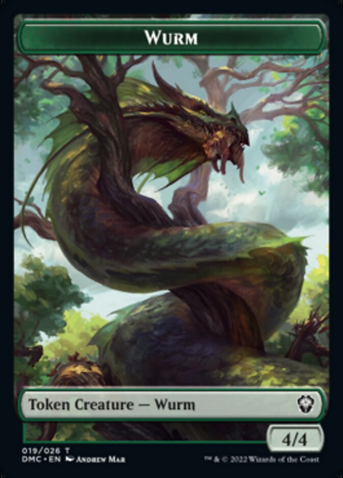 Bird (002) // Wurm Double-Sided Token [Dominaria United Tokens] - The Mythic Store | 24h Order Processing