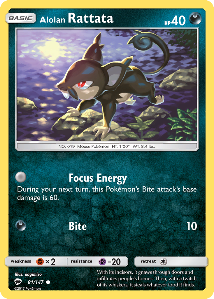Alolan Rattata (81/147) [Sun & Moon: Burning Shadows] - The Mythic Store | 24h Order Processing