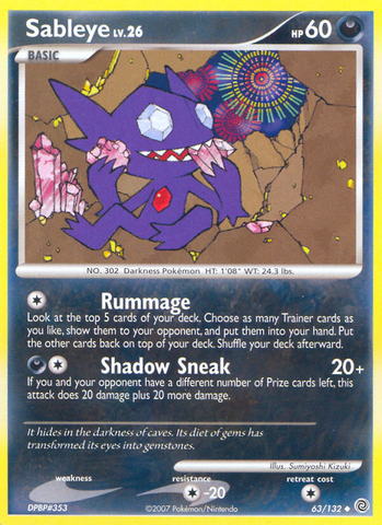 Sableye (63/132) [Diamond & Pearl: Secret Wonders] - The Mythic Store | 24h Order Processing