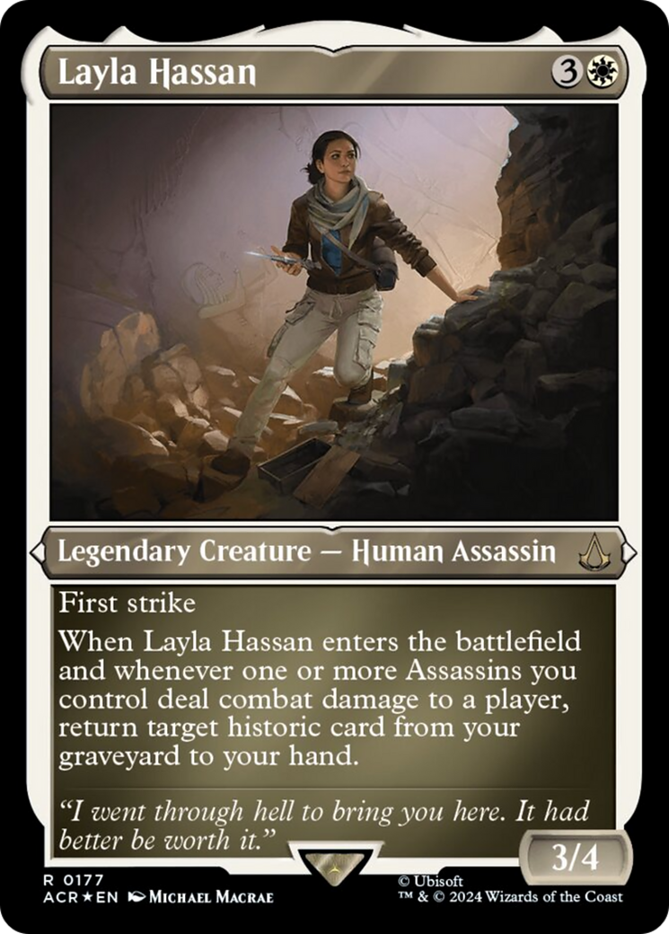 Layla Hassan (Foil Etched) [Assassin's Creed] - The Mythic Store | 24h Order Processing