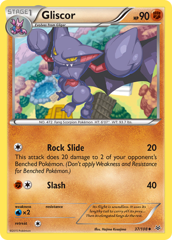 Gliscor (37/108) [XY: Roaring Skies] - The Mythic Store | 24h Order Processing