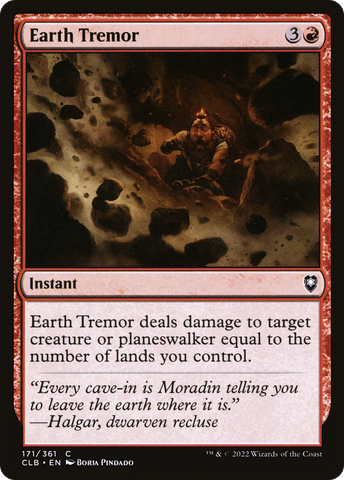 Earth Tremor [Commander Legends: Battle for Baldur's Gate] - The Mythic Store | 24h Order Processing