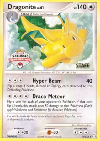 Dragonite (2/146) (National Championship Staff) [Diamond & Pearl: Legends Awakened] - The Mythic Store | 24h Order Processing