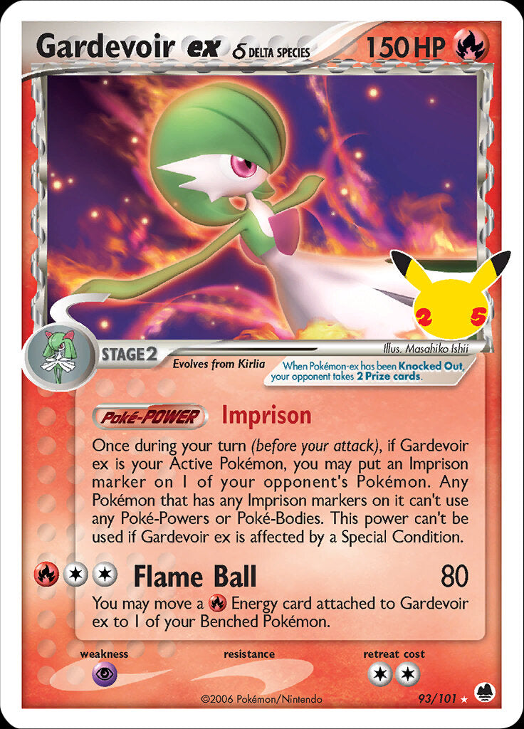 Gardevoir ex (93/101) (Delta Species) [Celebrations: 25th Anniversary - Classic Collection] - The Mythic Store | 24h Order Processing