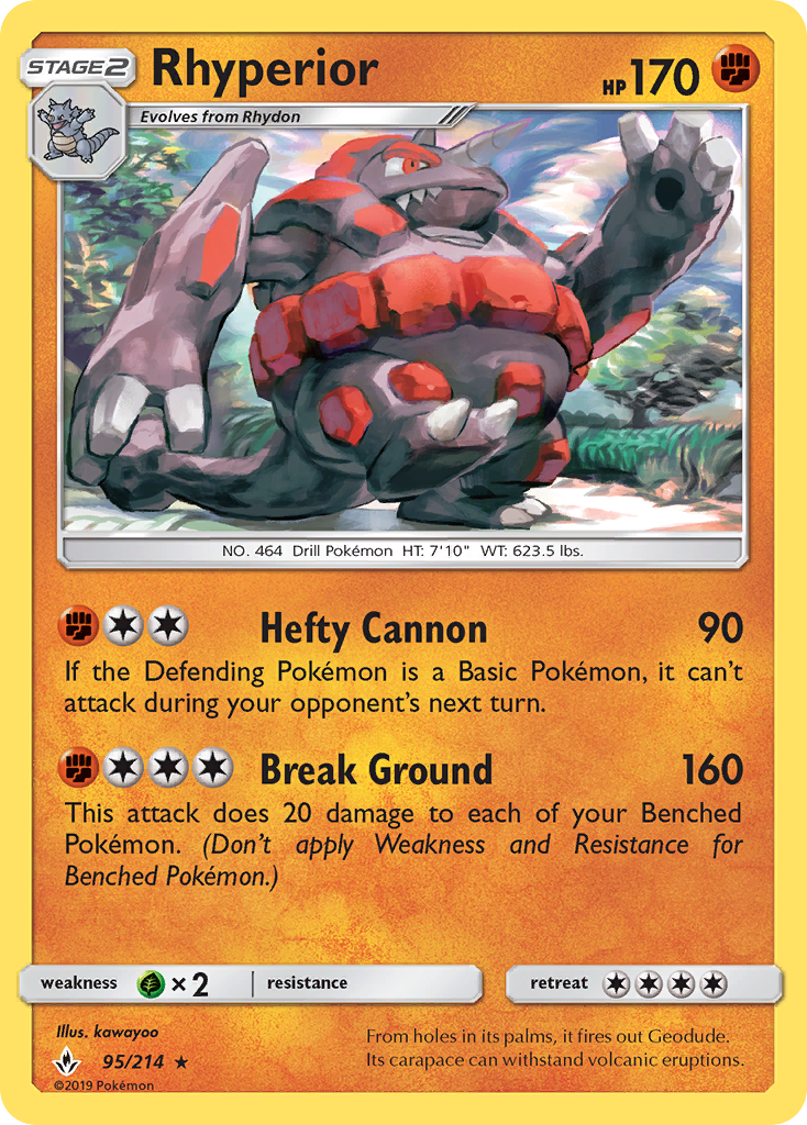 Rhyperior (95/214) [Sun & Moon: Unbroken Bonds] - The Mythic Store | 24h Order Processing