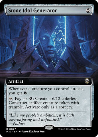 Stone Idol Generator (Extended Art) [Modern Horizons 3 Commander] - The Mythic Store | 24h Order Processing