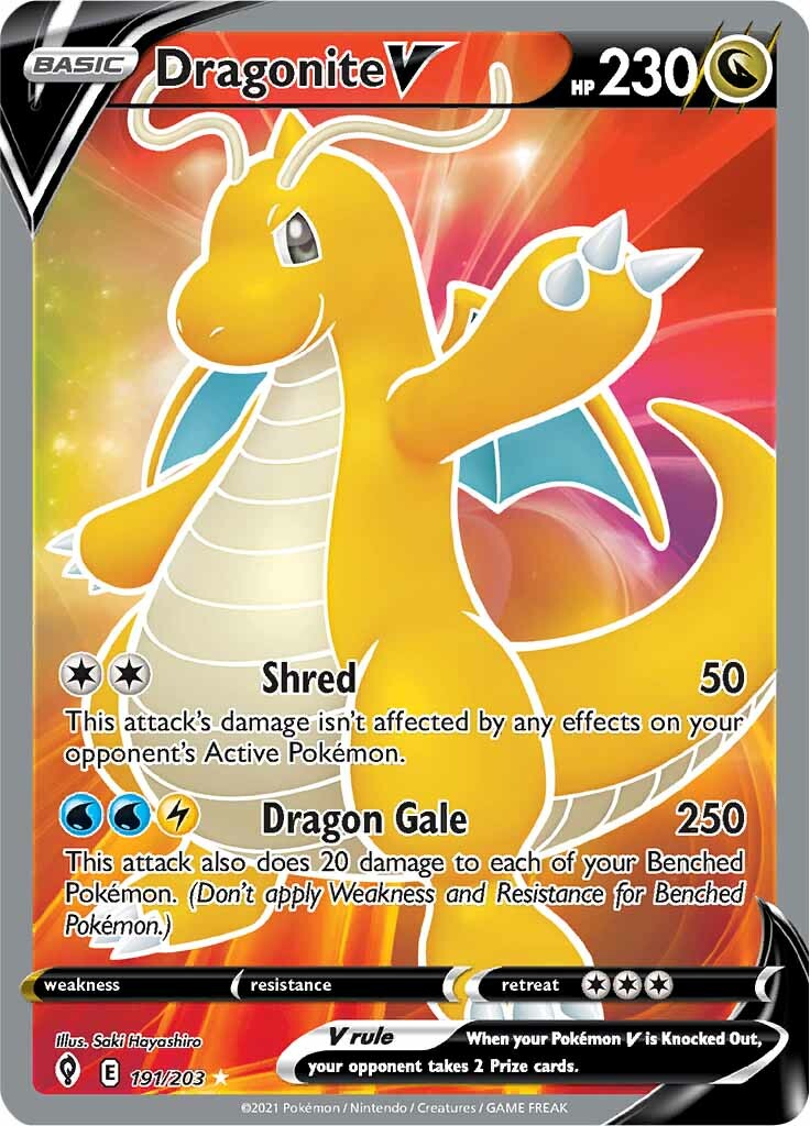 Dragonite V (191/203) [Sword & Shield: Evolving Skies] - The Mythic Store | 24h Order Processing