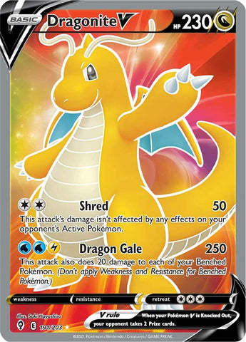 Dragonite V (191/203) [Sword & Shield: Evolving Skies] - The Mythic Store | 24h Order Processing