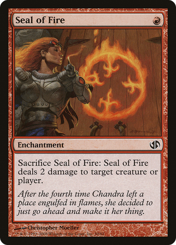 Seal of Fire [Duel Decks: Jace vs. Chandra] - The Mythic Store | 24h Order Processing
