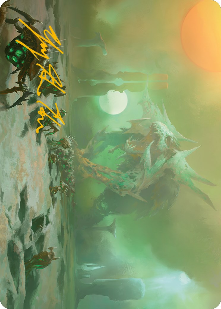 Green Sun's Twilight Art Card (Gold-Stamped Signature) [Phyrexia: All Will Be One Art Series] - The Mythic Store | 24h Order Processing