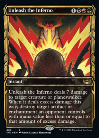 Unleash the Inferno (Showcase Golden Age Gilded Foil) [Streets of New Capenna] - The Mythic Store | 24h Order Processing