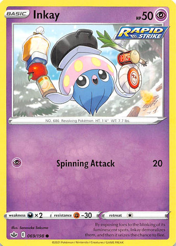 Inkay (069/198) [Sword & Shield: Chilling Reign] - The Mythic Store | 24h Order Processing