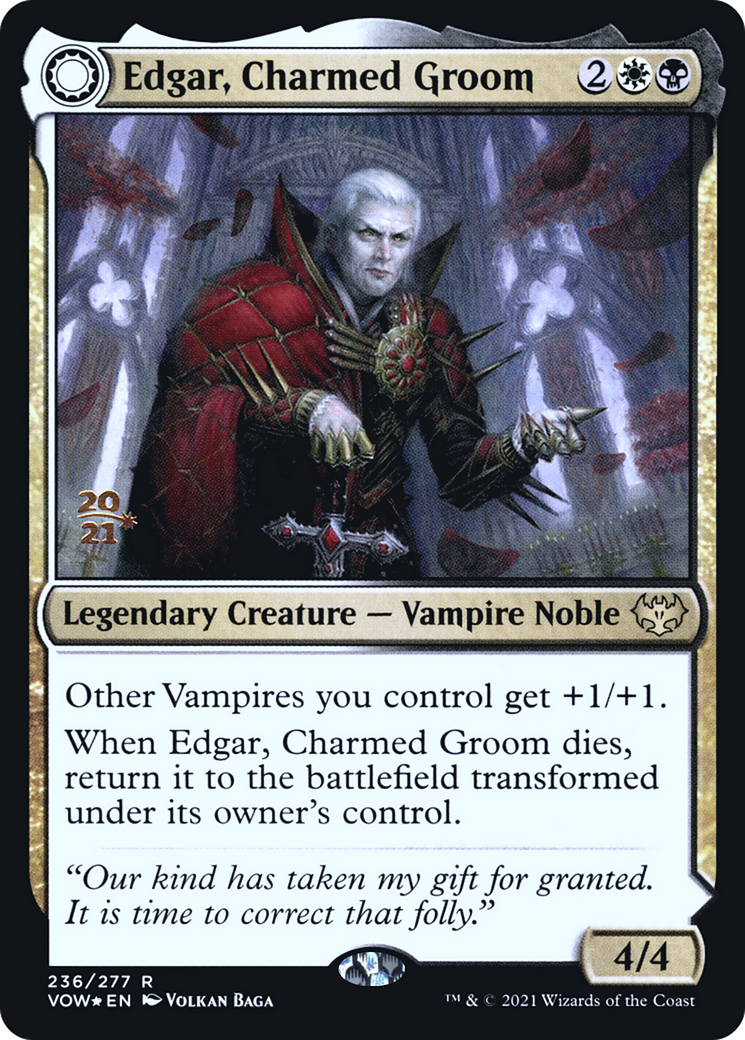 Edgar, Charmed Groom // Edgar Markov's Coffin [Innistrad: Crimson Vow Prerelease Promos] - The Mythic Store | 24h Order Processing